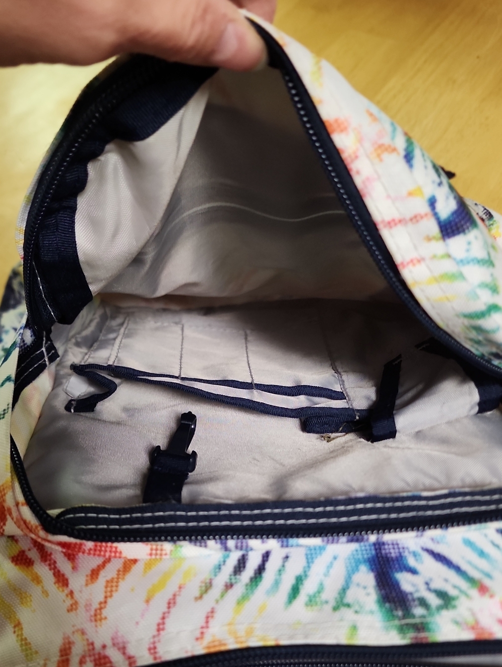 JanSport Big Student Backpack Rainbow Tie Dye Large School Bookbag EUC - Picture 6 of 16